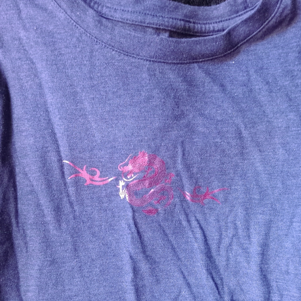 Juniors Blue Dragon Graphic Tee